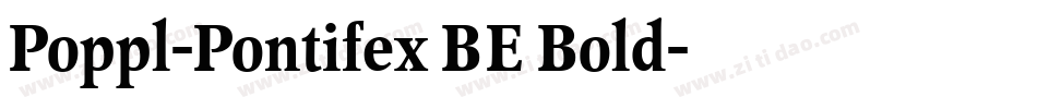 Poppl-Pontifex BE Bold字体转换